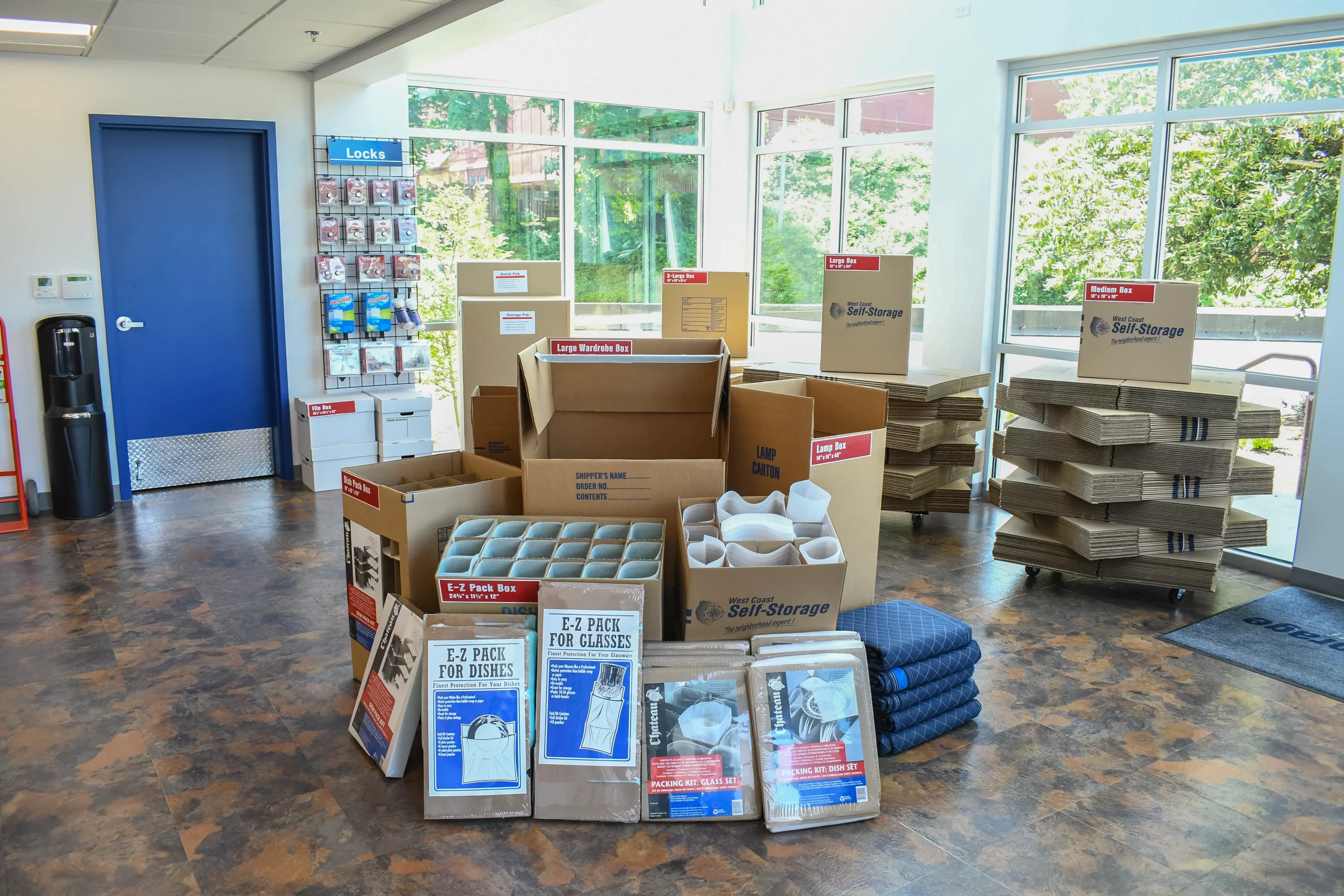 Packaging supplies at Portland Storage Units at 4970 SE 16th Ave