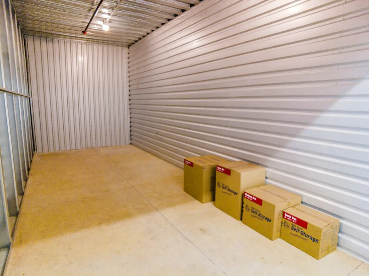 Boxes in a storage unit - Sound Storage of Mill Creek 4012 148th St SE, Mill Creek, WA 98012
