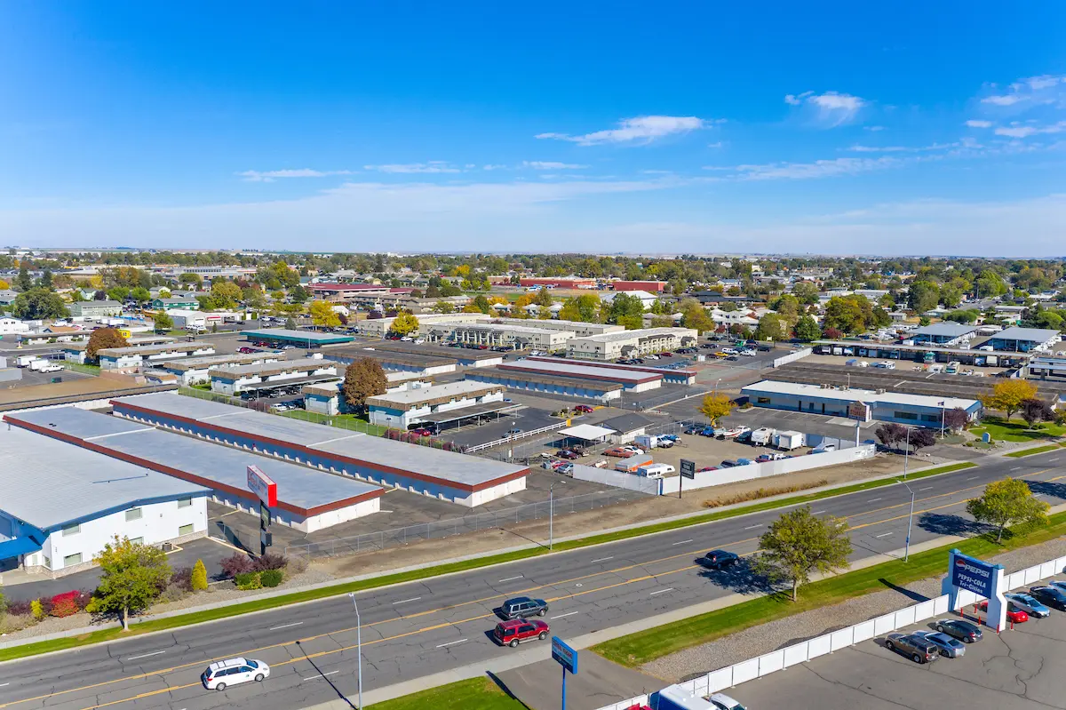 Drone view - Ryder’s RV & Self Storage 2509 W Lewis St, Pasco, WA 99301