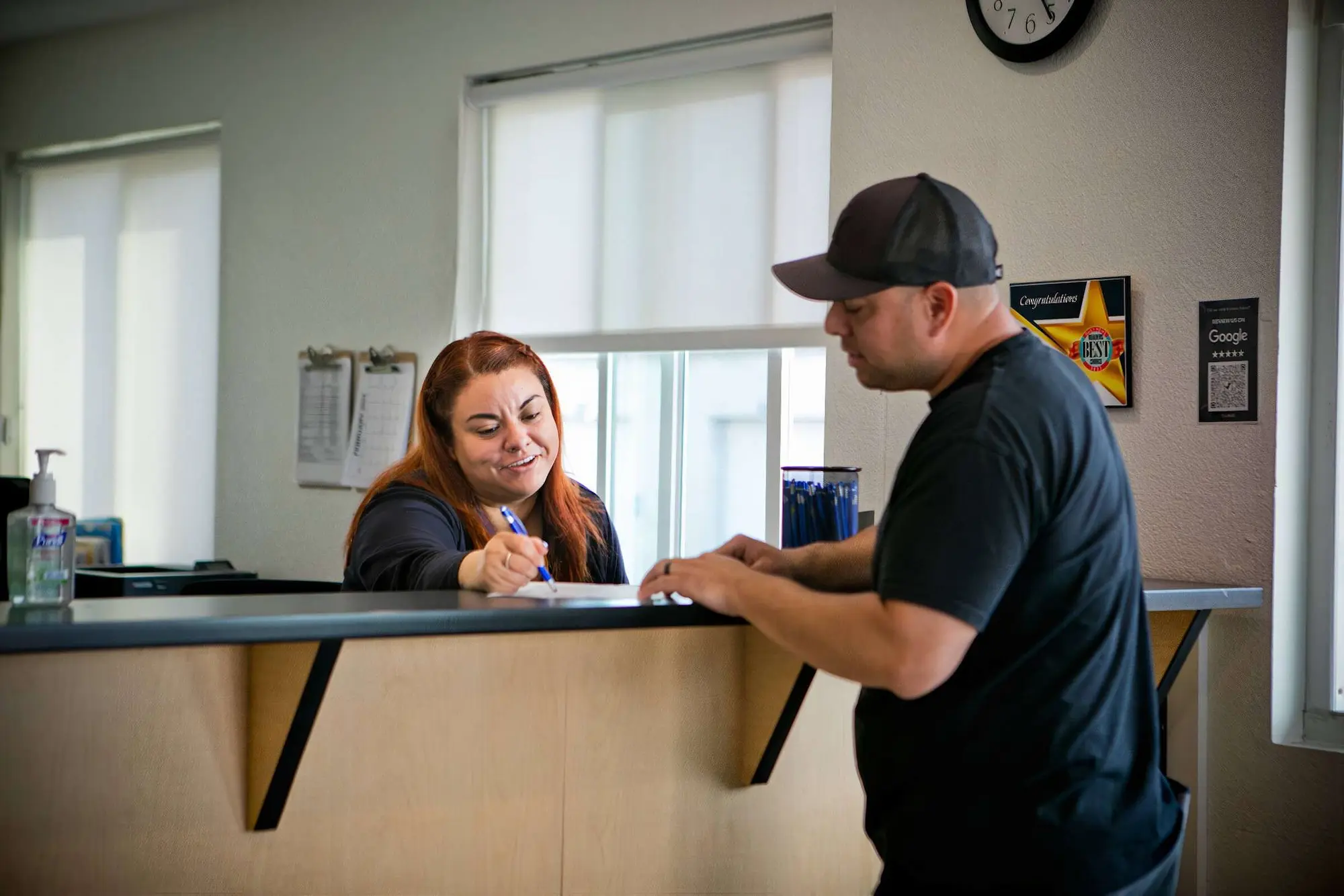 Employee assisting customer - Security cameras - Nova Storage in Sylmar 13043 Foothill Boulevard Sylmar, CA 91342