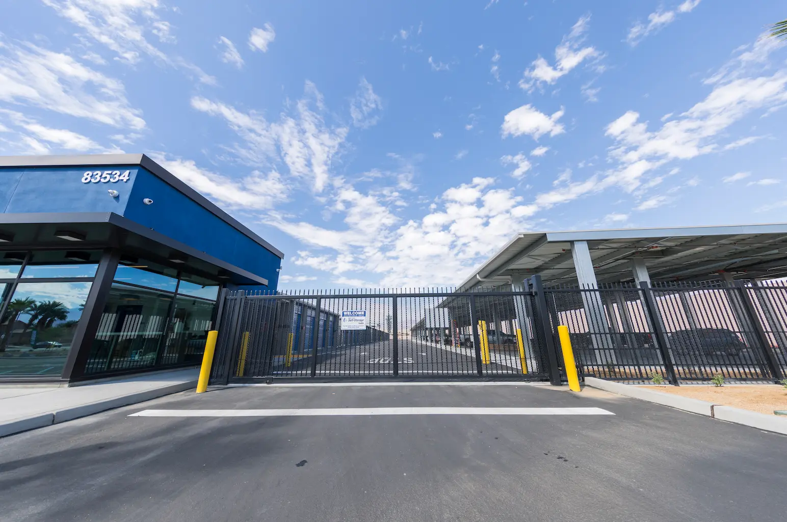 West Coast Self-Storage Indio, Gated Entrance